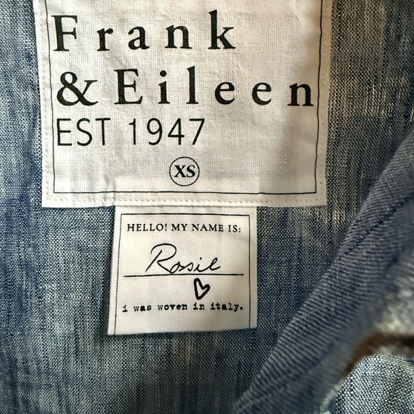 Frank and Eileen NWT Never worn Rosie short  sleeve 100% Linen button front XS - Picture 5 of 10